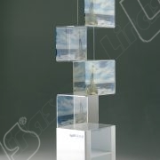 Carrello espositore in metacrilato serigrafato